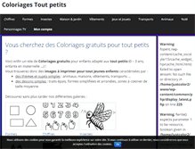 Tablet Screenshot of coloriages-tout-petits.com